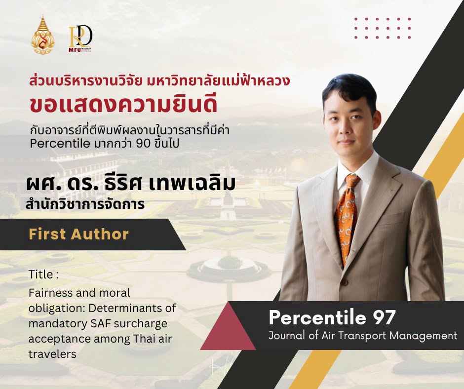 School of Management Congratulates Asst. Prof. Teeris Thepchalerm on High-Impact Scopus Q1 Publication (97th Percentile)